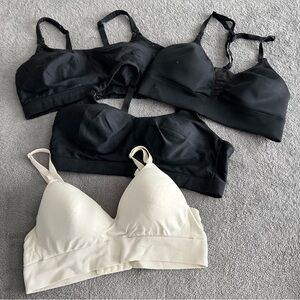 Blanqi set of 4 nursing bras size large and XL